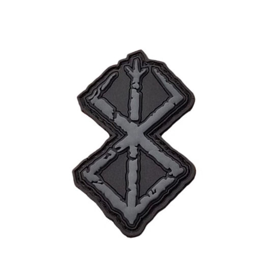 Berserk Anime PVC Velcro Patch Brand of Sacrifice Airsoft Velcro Patch Gray
