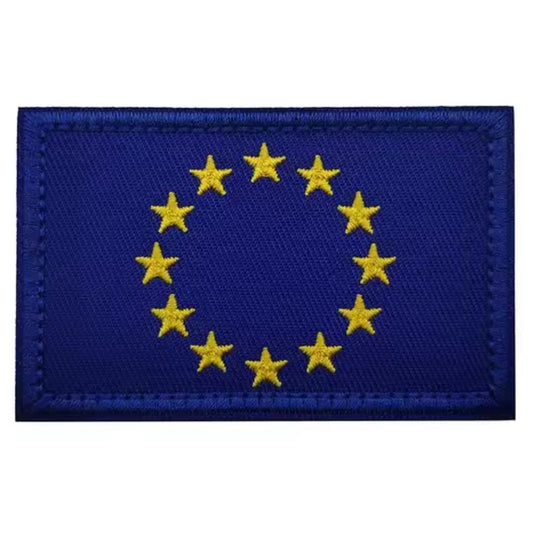EU Flagge Velcro Patch Europäische Union Europa Stoff Klett Aufnäher