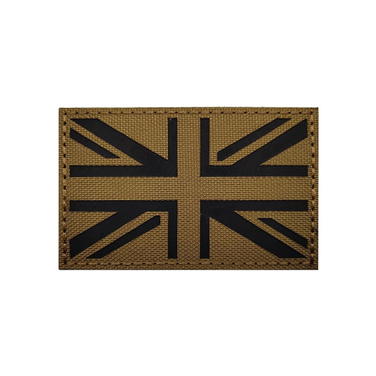 England IR Fahne Patch Englische Flagge Infrarot Klett Aufnäher Sandfarben