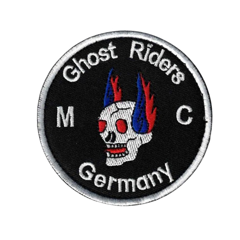 Ghost Riders MC Germany Velcro Patch Motorradclub Cosplay Klett Aufnäher