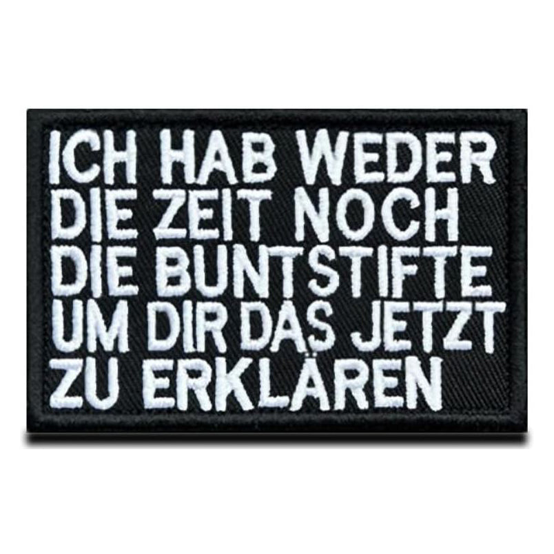 I have neither the time nor the colored pencils Airsoft Velcro patch Softair Patch