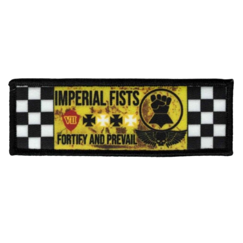 Imperial Fists Fortify and Prevail Velcro Patch Space Marine Chapter Klett Aufnäher