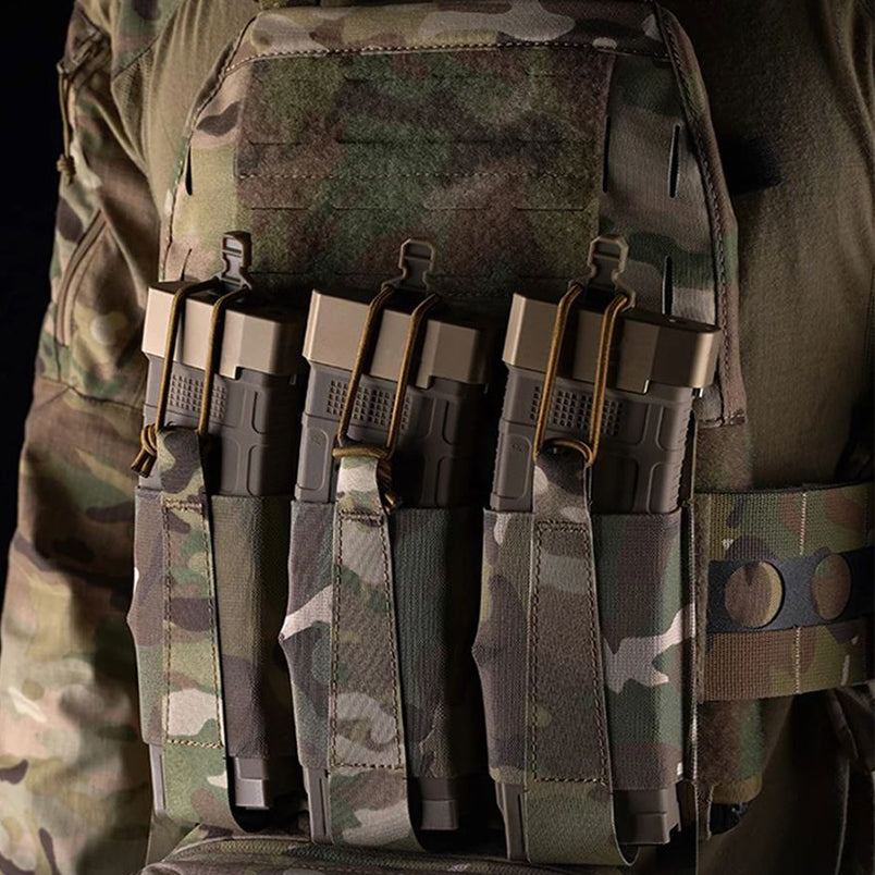 Low-Profile Triple Elastic AR Front Flap – G-Hook-kompatibel & ultra-flach (für 5.56 / 7.62 Magazine)