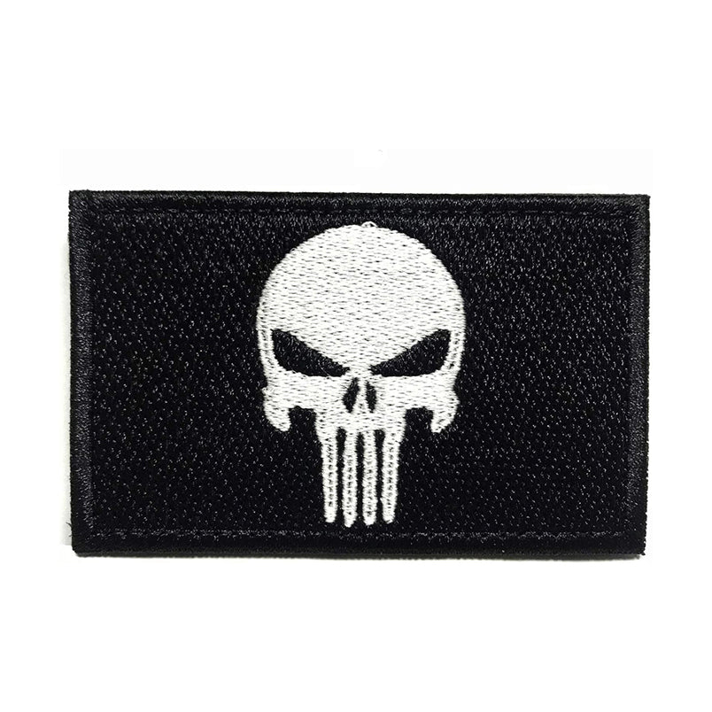 Marvel Punisher Bushcraft Fabric Patch Skull Airsoft Velcro Patch