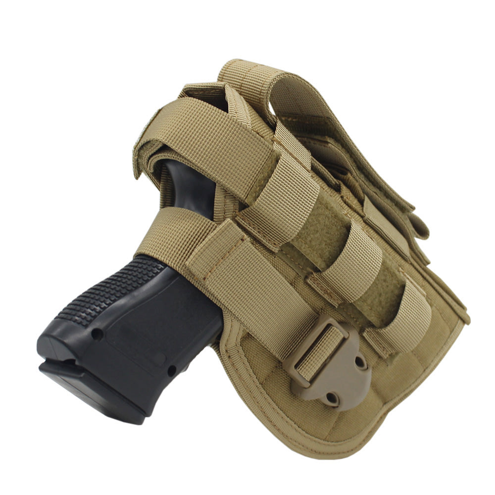 Molle pistol holster with pistol magazine pouch