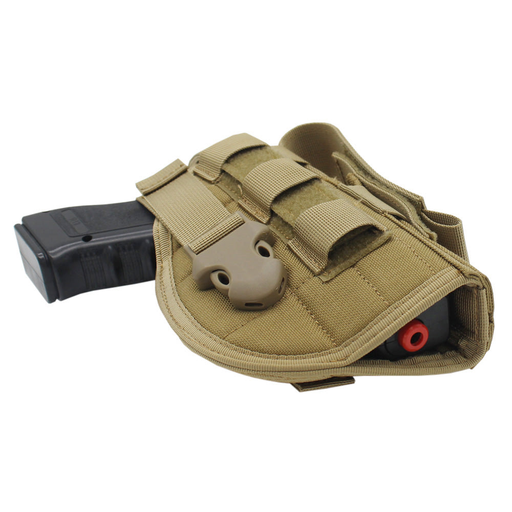 Molle pistol holster with pistol magazine pouch
