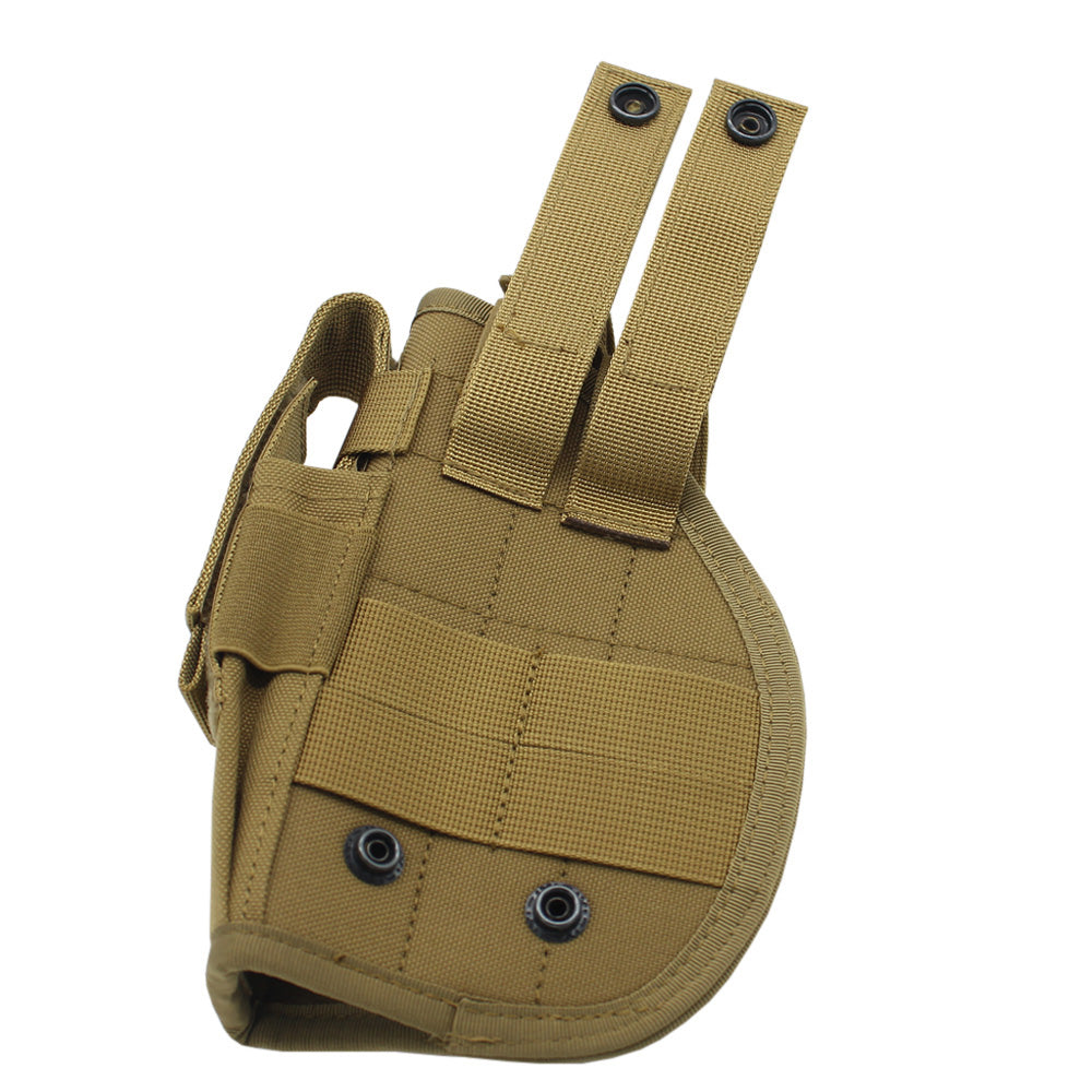 Molle pistol holster with pistol magazine pouch