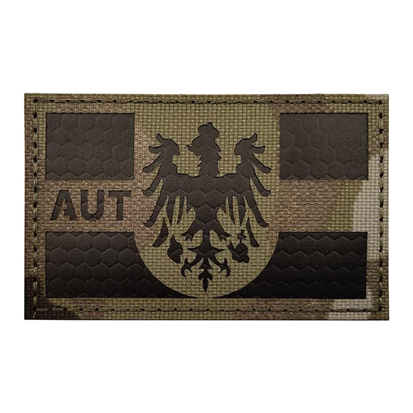 Austria Infrared Flag Velcro Patch AUT Austrian Army Multicam Velcro Patch