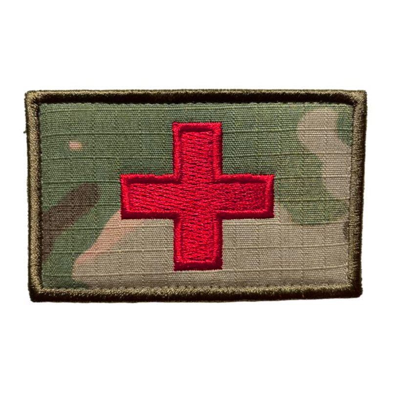 Red Cross Paramedic Velcro Patch Medic First Aid Multicam Velcro Patch