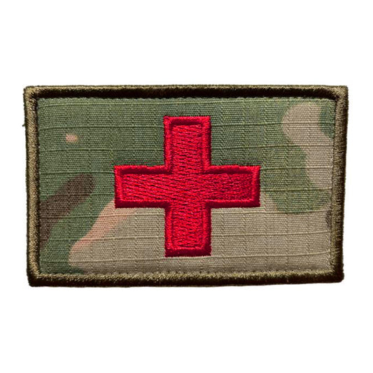 Red Cross Paramedic Velcro Patch Medic First Aid Multicam Velcro Patch