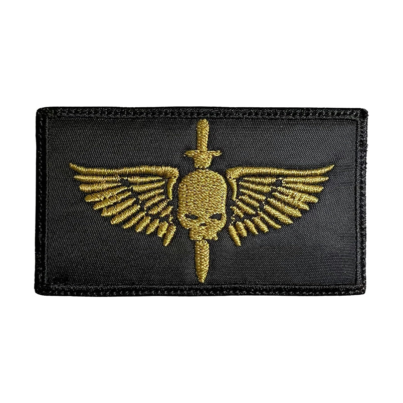 Space Marine Symbol Velcro Patch Warhammer Skull Klett Aufnäher