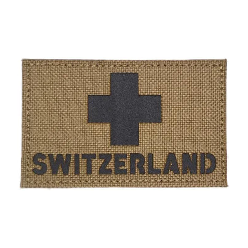 Switzerland IR Airsoft Patch Swiss Flag Infrared Softair Velcro Patch