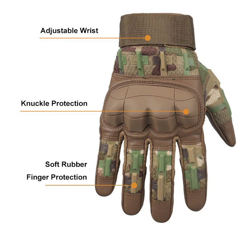 Tactical Full Finger Airsoft Gloves Airsoft Bushcraft Gloves Multicam
