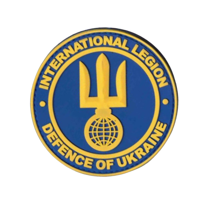 Ukraine International Legion Logo Velcro PVC Patch Defence of Ukraine Velcro Patch