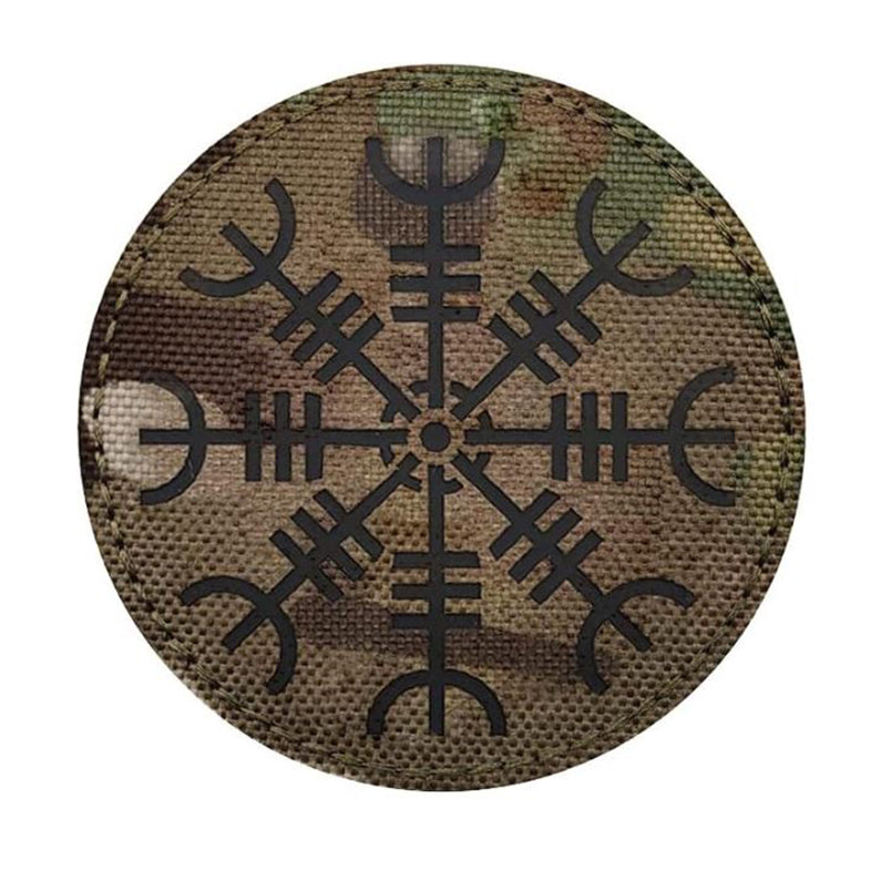 Multicam Aegishjalmur Helm of Awe Viking Norse Runic Heathen Magical Stave Morale Tactical Touch Fastener Patch Multicam Aegishjalmur Helm of Awe Viking Norse Runic Heathen Magical Stave Morale Tactical Touch Fastener Patch
