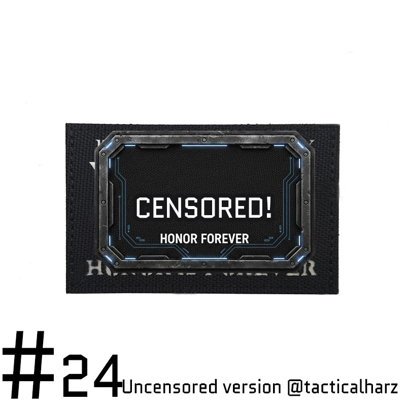 #24 Honor Forever Velcro Patch Black TAC-HAMMER