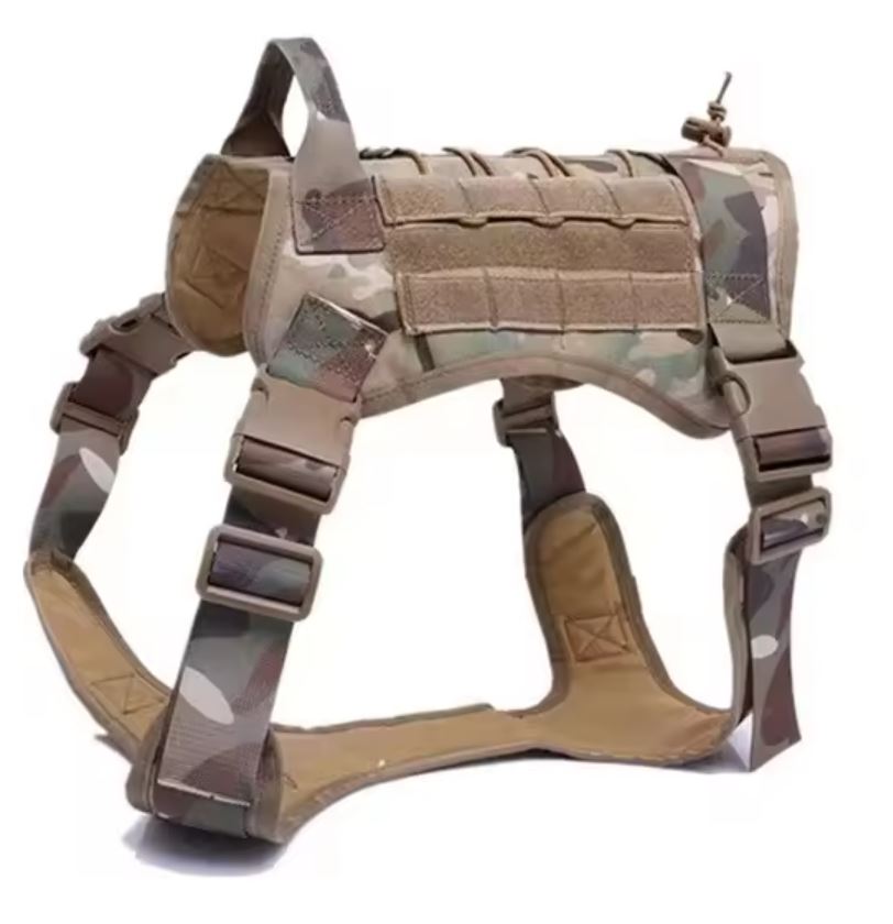 Tactical molle dog vest harness