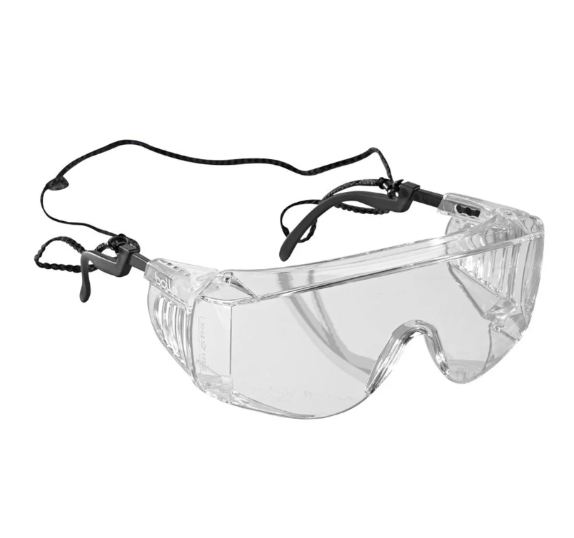 Bollé Squale Safety Goggles – Clear Over-Goggles EN166/EN170 for Airsoft & Workshop