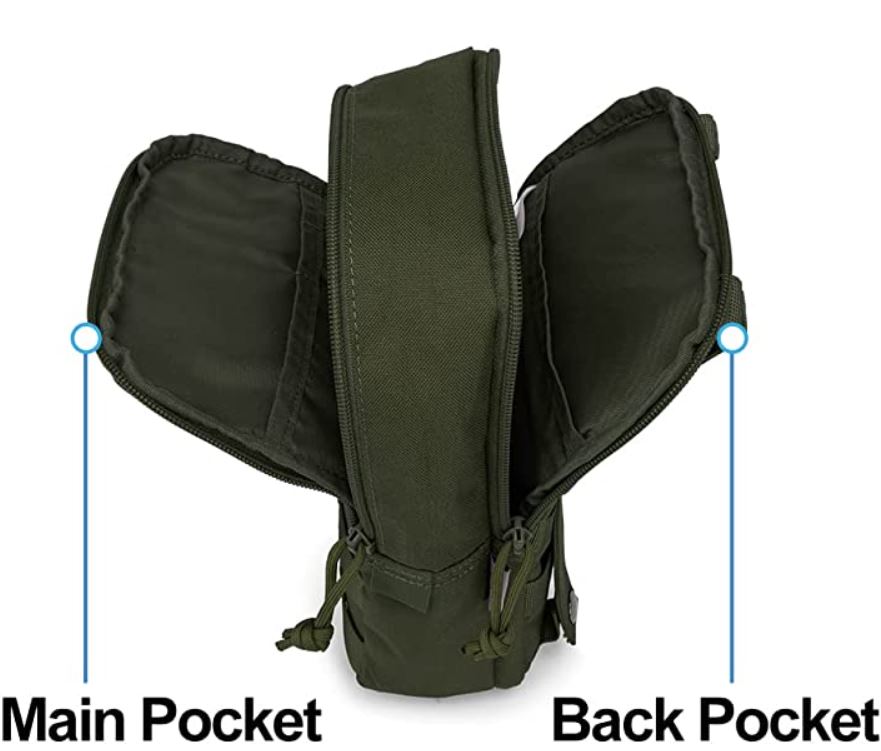 Tactical MOLLE bag large – 27cm utility pouch with 2 compartments