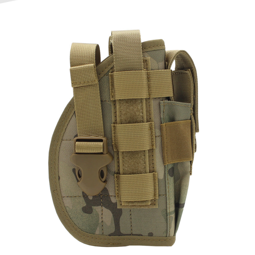 Molle pistol holster with pistol magazine pouch