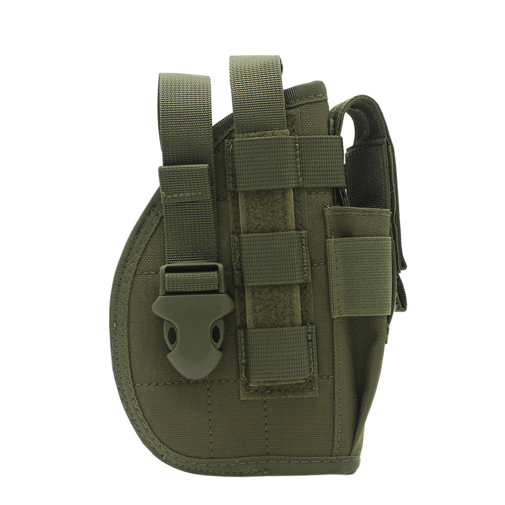 Molle pistol holster with pistol magazine pouch