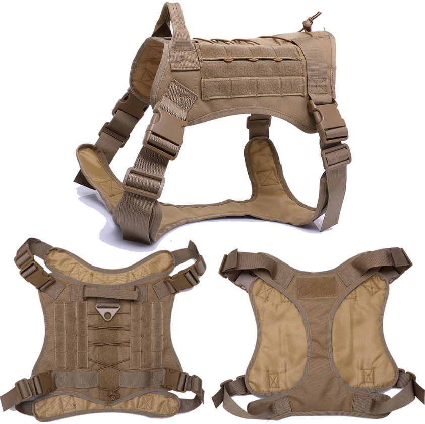 Tactical molle dog vest harness