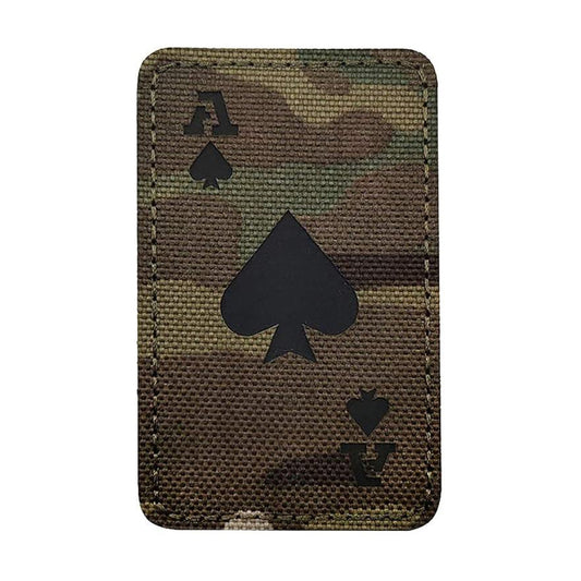 Ace of Spades Card Airsoft Patch Pik-Ass Karte Softair Klett Aufnäher