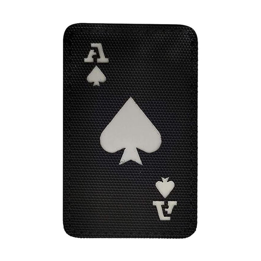 Ace of Spades Card Airsoft Patch Pik-Ass Karte Softair Klett Aufnäher