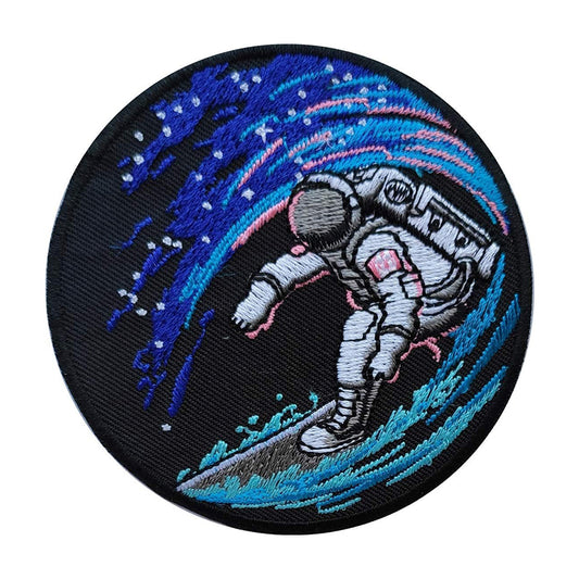 Astronaut Weltraum Airsoft Patch Surfer Weltall Softair Aufnäher