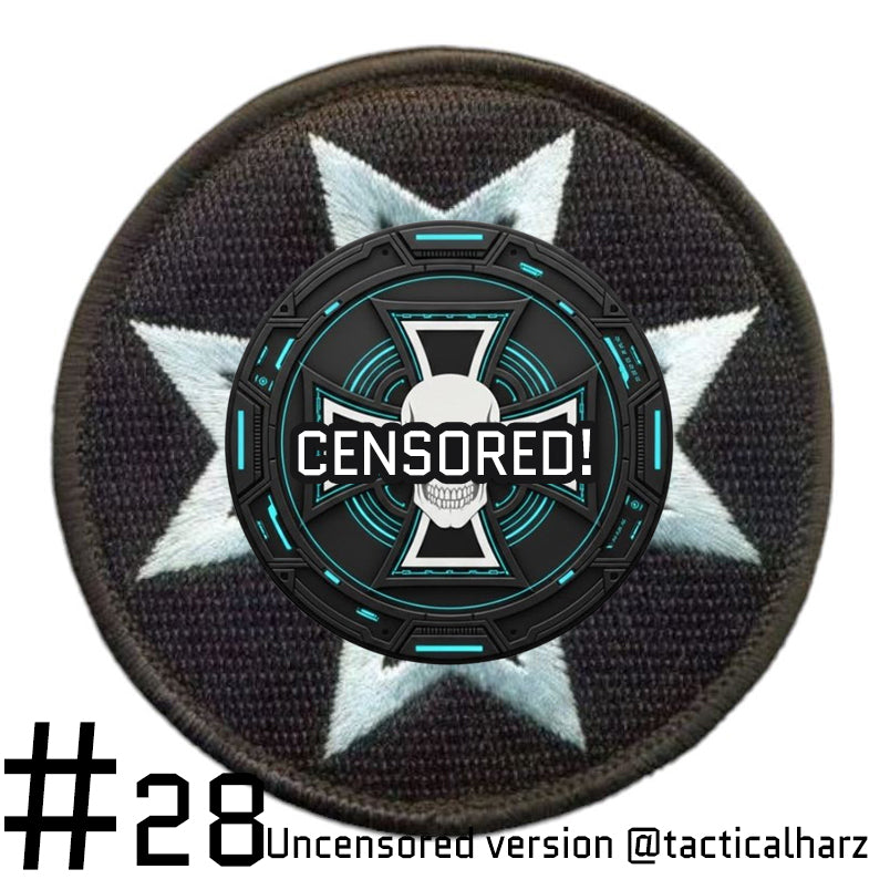 #28 Obsidian Templars Skull Velcro Patch TAC-HAMMER