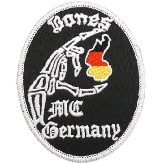 Bones MC Germany Velcro Patch Motorradclub Deutschland BRD Klett Aufnäher