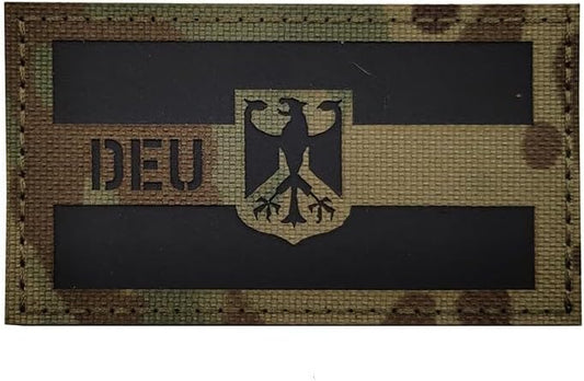 DEU Deutschland Adler Flagge Patch Klett Aufnäher Bundeswehr Flecktarn und Multicam