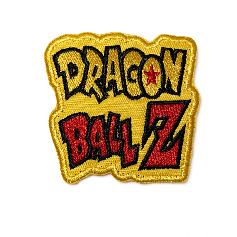 Dragon Ball Z Schriftzug Patch Gelb Embroidery Nylon Klett Aufnäher