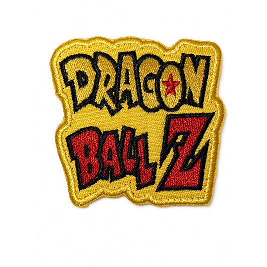 Dragon Ball Z Schriftzug Patch Gelb Embroidery Nylon Klett Aufnäher