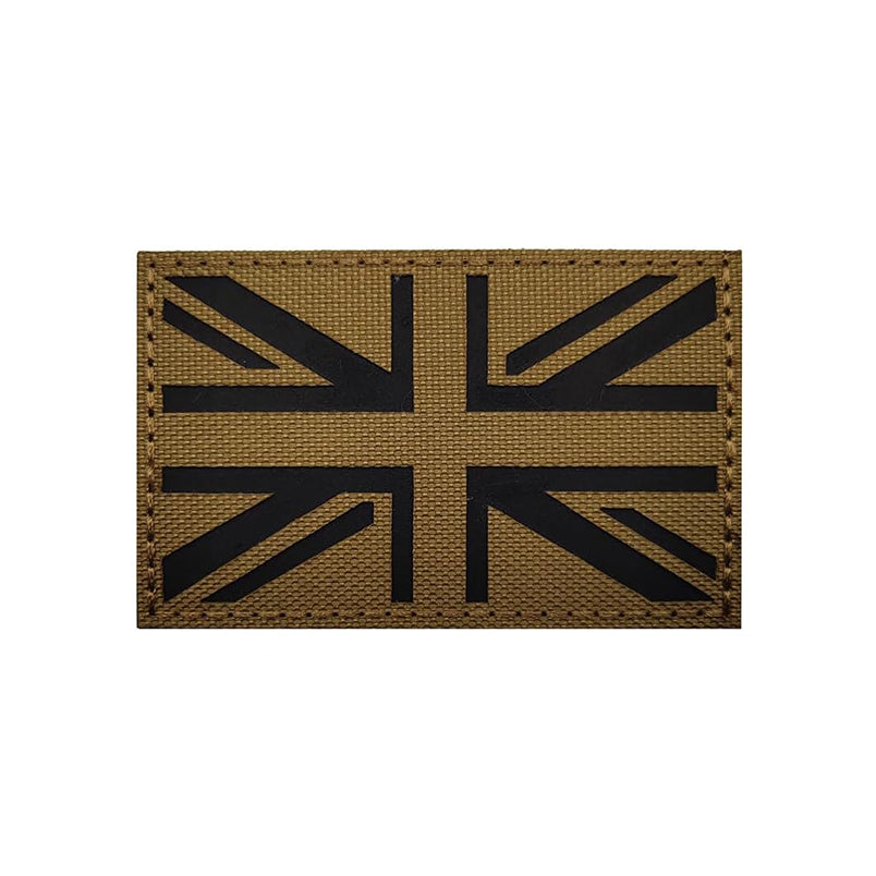 England IR Fahne Patch Englische Flagge Infrarot Klett Aufnäher Sandfarben