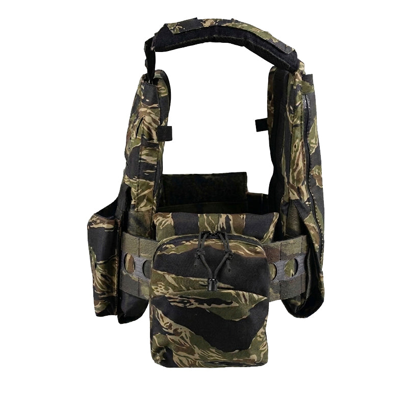 FCPC V5 Plate Carrier Full Set Replica – Modular Tactical Plate Carrier incl. Trauma Roll & GP Pouches | Tiger Stripe Camo