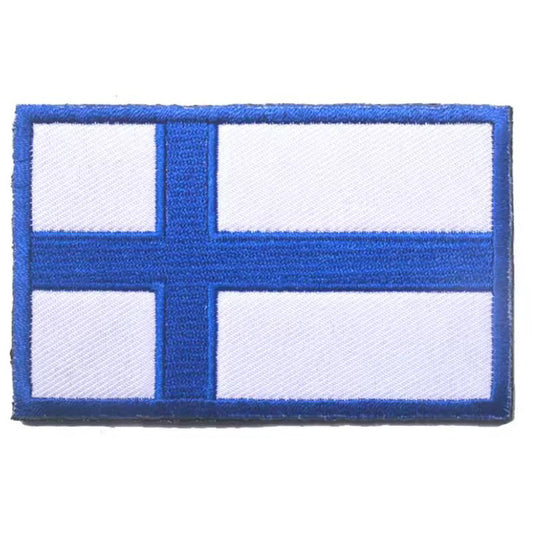 Finnland Flagge Velcro Patch Finnische Fahne Skandinavien Stoff Klett Aufnäher