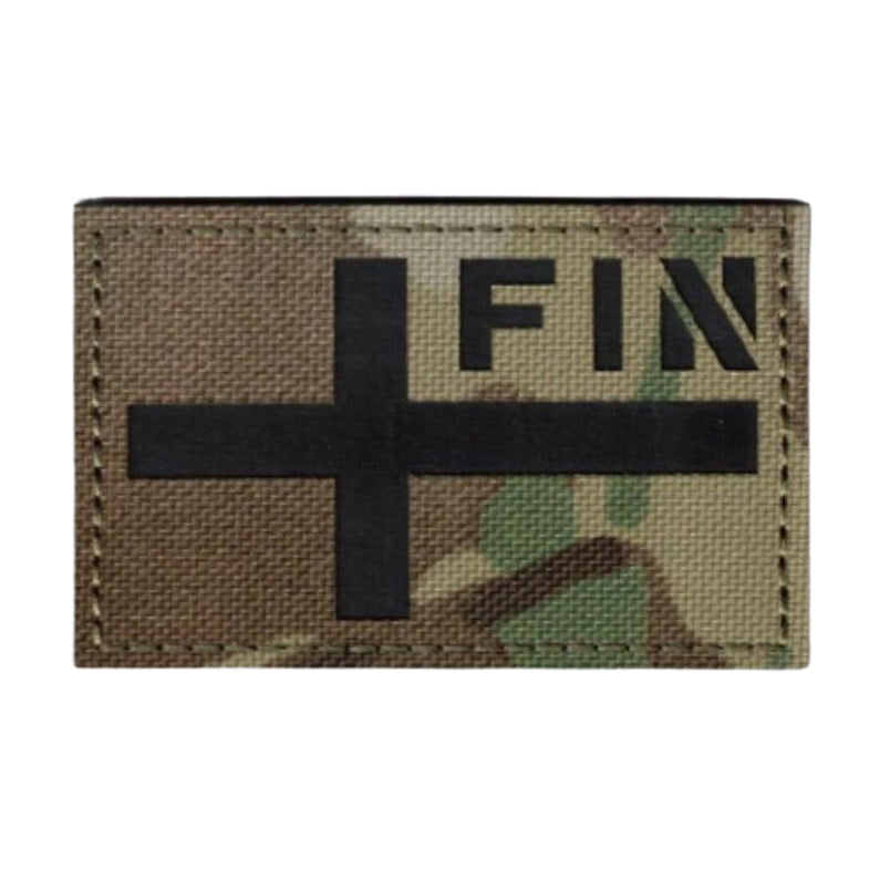 Finnland IR Fahne Velcro Patch Finnische Flagge Klett Aufnäher Multicam