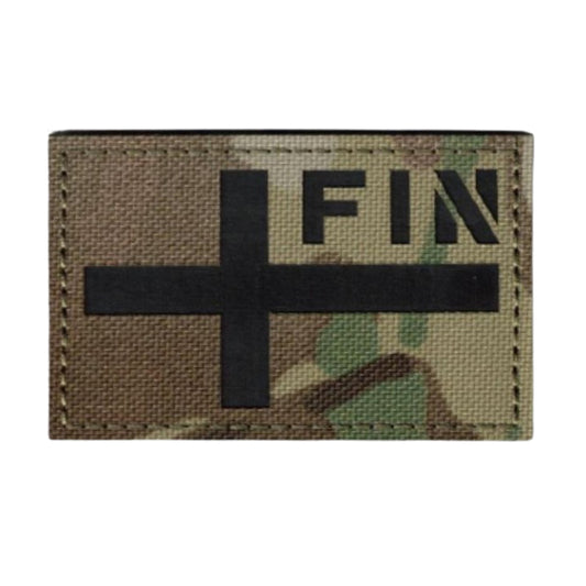 Finnland IR Fahne Velcro Patch Finnische Flagge Klett Aufnäher Multicam