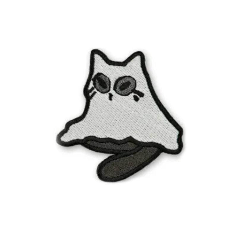 Ghost Cat Airsoft Patch Katze Geisterkostüm Softair Klett Aufnäher