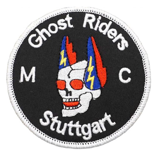 Ghost Riders MC Stuttgart Velcro Patch Motorradclub Cosplay Klett Aufnäher