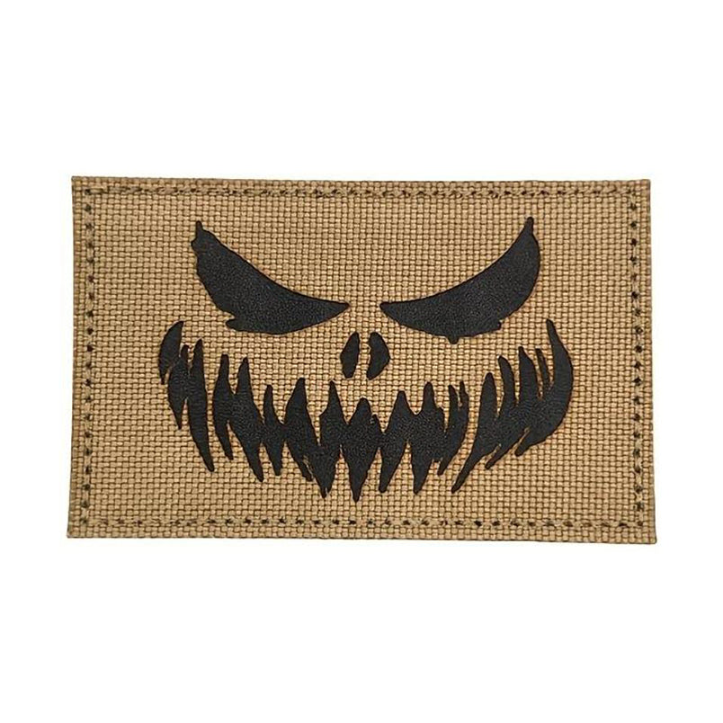 Halloween IR Airsoft Patch Softair Infrarot Klett Aufnäher Sandfarben