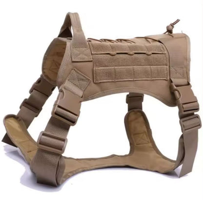 Tactical molle dog vest harness 