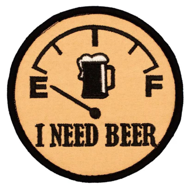 I Need Beer Velcro Patch Ich brauche Bier Klett Aufnäher