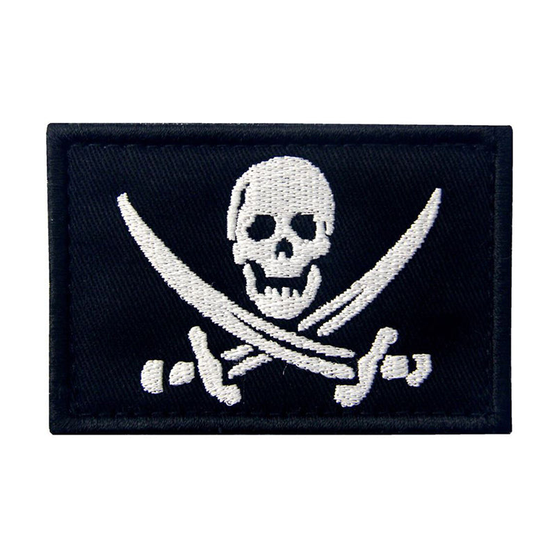 Jolly Roger Airsoft Patch Piraten Freibeuter Softair Klett Aufnäher