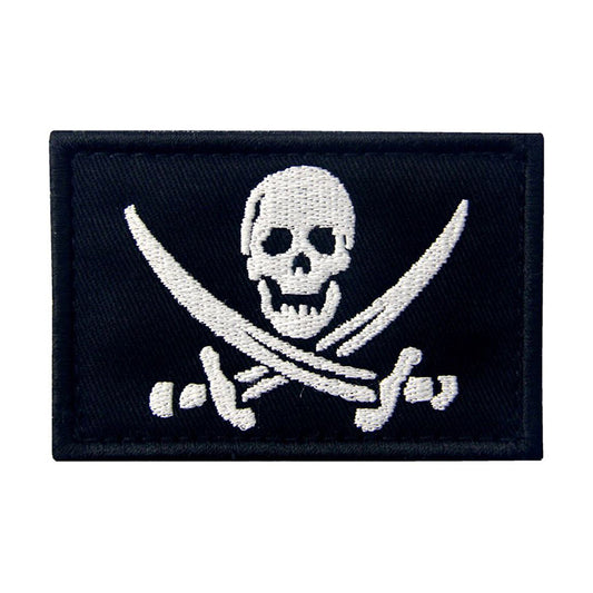 Jolly Roger Airsoft Patch Piraten Freibeuter Softair Klett Aufnäher