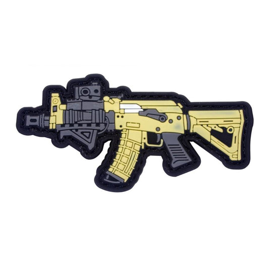 Miniatur AK74 Airsoft PVC Patch AK-74 Softair Klett Aufnäher