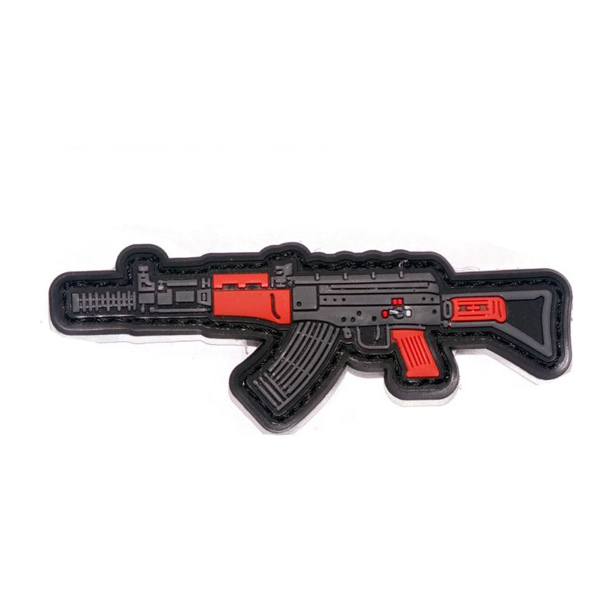 Miniatur AK74 Kalashnikov Airsoft PVC Patch AK-74N Softair Klett Aufnäher