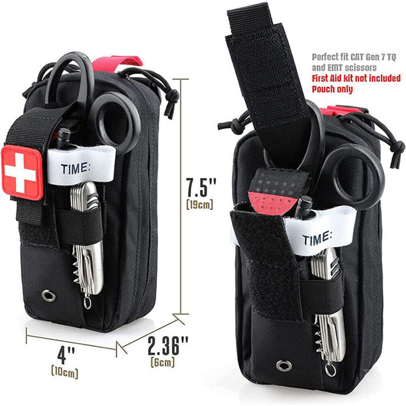Compact MOLLE First Aid Pouch – Tactical IFAK with Tourniquet Compartment