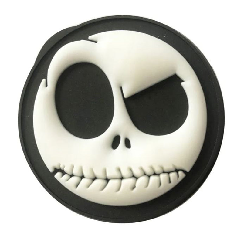 Nightmare Before Christmas PVC Patch Jack Skellington Velcro Patch White